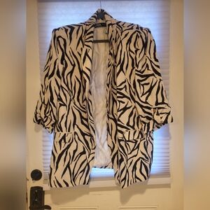 Zara Zebra print blazer XXL